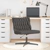 vidaXL Chaise pivotante de bureau Gris fonc&eacute; Tissu