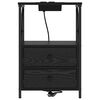 vidaXL Cabinet de chevet Ch&ecirc;ne noir 40 x 31 x 60 cm Bois d'ing&eacute;nierie