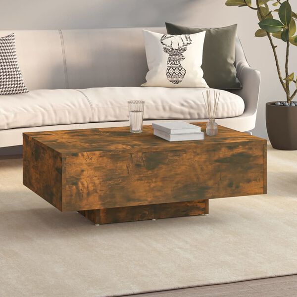 vidaXL Table basse Ch&ecirc;ne fum&eacute; 85x55x31 cm Bois d'ing&eacute;nierie