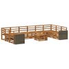 vidaXL Ensemble de canap&eacute;s d'ext&eacute;rieur 11 pc Naturel