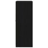 vidaXL Buffet LED Ch&ecirc;ne noir 60,5 x 37 x 100 cm Bois d'ing&eacute;nierie