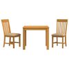 vidaXL Ensemble de salle &agrave; manger 3 pc Beige Bois de ch&ecirc;ne massif
