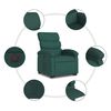 vidaXL Fauteuil inclinable &eacute;lectrique vert fonc&eacute; tissu