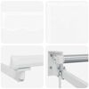 vidaXL Auvent R&eacute;tractable Blanc 350 x 250 cm tissu