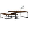 vidaXL Tables basses gigognes 2 pcs ch&ecirc;ne marron bois d'ing&eacute;nierie