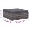 vidaXL Salon de jardin 8 pcs avec coussins résine tressée gris