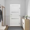 vidaXL Porte Frontale Blanc PVC
