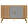 vidaXL Buffet OLDEN gris et marron 114x43x73,5 cm bois massif de pin