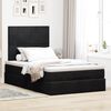 vidaXL Cadre de lit ottoman avec matelas noir 120x190 cm velours