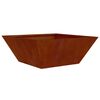 vidaXL Cache-pot de jardin 5 pcs Rouill&eacute; 40 x 40 x 15 cm Acier patin&eacute;