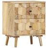 vidaXL Table de chevet 40x30x50 cm Bois de manguier massif