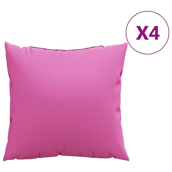 vidaXL Coussins &Eacute;parpill&eacute;s 4 pcs Rose 60 x 60 cm Tissu en Polyester