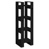 vidaXL Biblioth&egrave;que/S&eacute;parateur de pi&egrave;ce Noir 41x35x125 cm Pin massif
