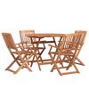 vidaXL Ensemble &agrave; manger de jardin 5 pcs Bois d'acacia solide