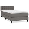vidaXL Sommier à lattes de lit avec matelas Gris 100x200 cm Similicuir