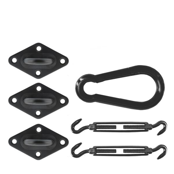 Livin'outdoor Attaches de tissu d&rsquo;ombrage triangulaire Noir