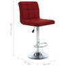 vidaXL Tabourets de bar lot de 2 rouge bordeaux similicuir