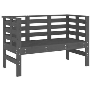 vidaXL Banc de jardin gris 111,5x53x71 cm bois massif de pin