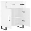 vidaXL Buffet Blanc brillant 69,5x34x90 cm Bois d'ingénierie