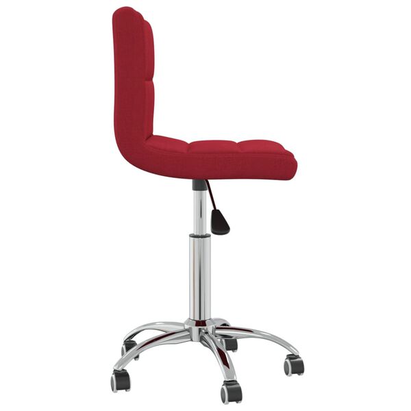 vidaXL Chaise pivotante de salle &agrave; manger Rouge bordeaux Tissu