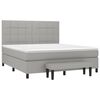 vidaXL Sommier &agrave; lattes de lit avec matelas Gris clair 160x200cm Tissu