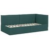 vidaXL Cadre de lit d'angle Vert fonc&eacute; 90 x 200 cm Velours