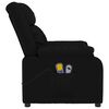 vidaXL Fauteuil électrique de massage Noir Similicuir