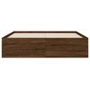 vidaXL Cadre de lit avec tiroirs sans matelas ch&ecirc;ne marron 120x200 cm