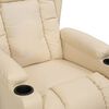vidaXL Fauteuil inclinable Cr&egrave;me Tissu
