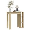 vidaXL Table de bar avec &eacute;tag&egrave;re Ch&ecirc;ne sonoma Bois d'ing&eacute;nierie