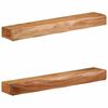 vidaXL &Eacute;tag&egrave;res murales 2 pcs 80x17x8 cm bois massif d'acacia