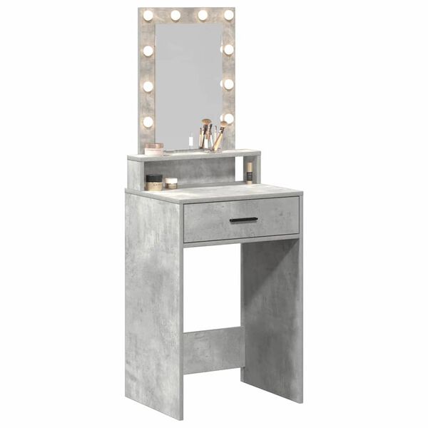 vidaXL Table de Toilette Gris 50 x 41 x 140 cm Bois d'ingénierie