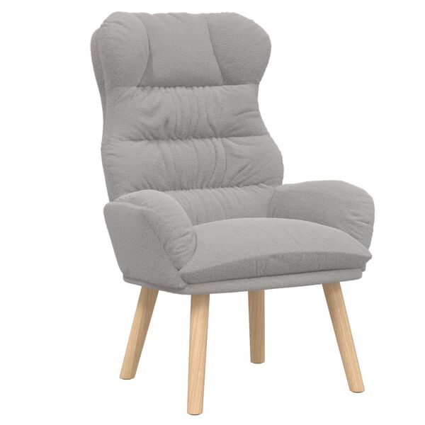 vidaXL fauteuil Gris clair 69 x 74 x 93 cm Tissu Sherpa