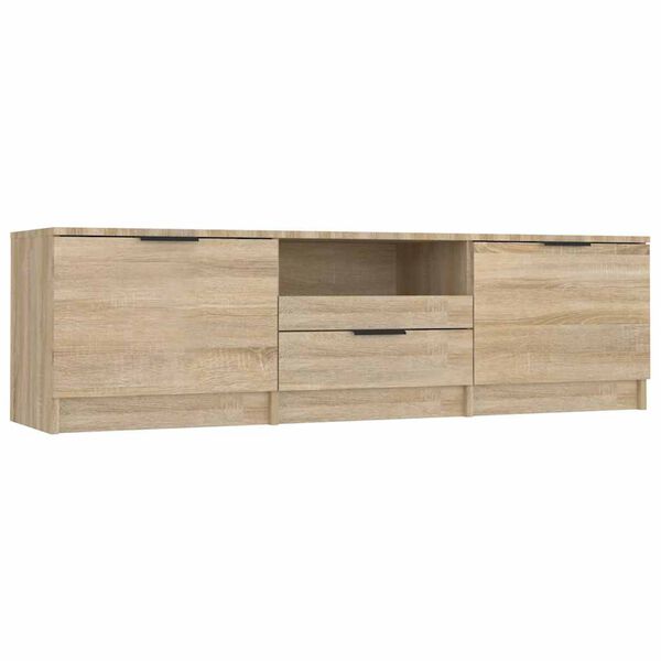 vidaXL Meuble TV Ch&ecirc;ne Sonoma 140x35x40 cm Bois d'ing&eacute;nierie