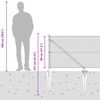 vidaXL Cl&ocirc;ture avec poteaux Argent 0,8 x 100 m Acier