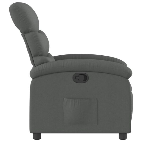 vidaXL Fauteuil inclinable gris fonc&eacute; tissu