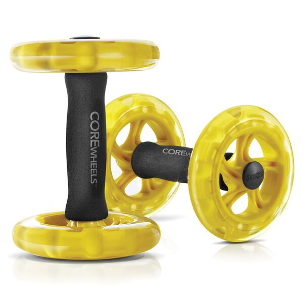 SKLZ Entra&icirc;neur d'abdominaux Core Wheels Jaune et noir