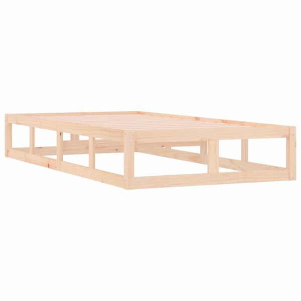 vidaXL Cadre de lit sans matelas 75x190 cm bois massif