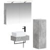 vidaXL Ensemble d'armoire de salle de bain 4 pcs Gris b&eacute;ton