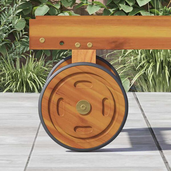 vidaXL Roues Espace avec roue 2 pcs Marron 20.5 x 20.5 x 2 cm