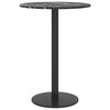 vidaXL Dessus de table noir Ø30x0,8cm verre trempé avec design marbre