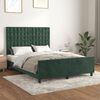 vidaXL Cadre de lit sans matelas vert fonc&eacute; 140x190 cm velours