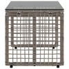 vidaXL Table de jardin Gris et Noir 80 x 40 x 40 cm Rattan PE et Verre