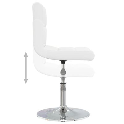 3087438 vidaXL Dining Chair White Faux Leather (334169)