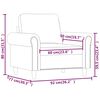 vidaXL Fauteuil Cappuccino 60 cm Similicuir