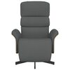 vidaXL Fauteuil inclinable avec repose-pieds gris fonc&eacute; tissu