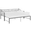 vidaXL Cadre de canap&eacute;-lit extensible sans matelas Noir M&eacute;tal 90x200cm
