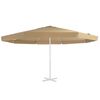 vidaXL Tissu de remplacement pour parasol d'ext&eacute;rieur Taupe 515 cm