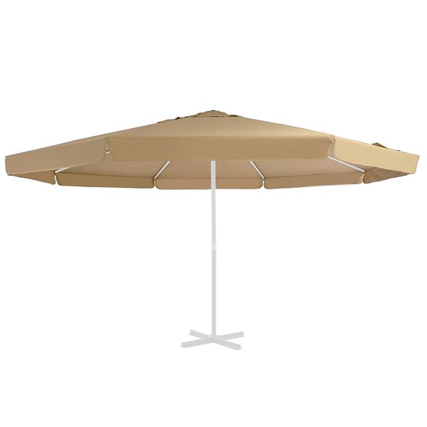 vidaXL Tissu de remplacement pour parasol d'ext&eacute;rieur Taupe 515 cm