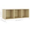 vidaXL Meubles TV 4 pcs Ch&ecirc;ne sonoma 107x35x37 cm Bois d'ing&eacute;nierie